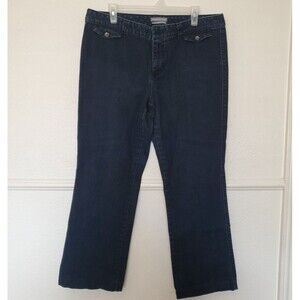 Dockers Low Rise Slightly Curvy Straight Leg Denim Jeans Womens Sz 14Med Altered